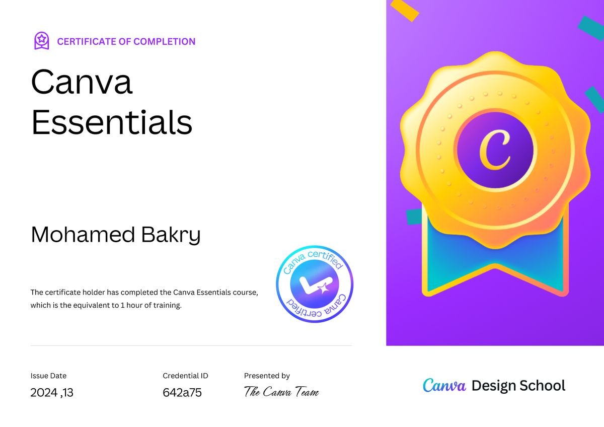 شهادة Canva Essentials - Canva